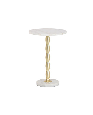 Side table Home ESPRIT White Golden 41 x 41 x 57 cm