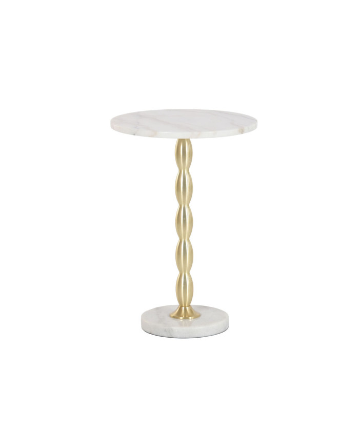 Side table Home ESPRIT White Golden 41 x 41 x 57 cm