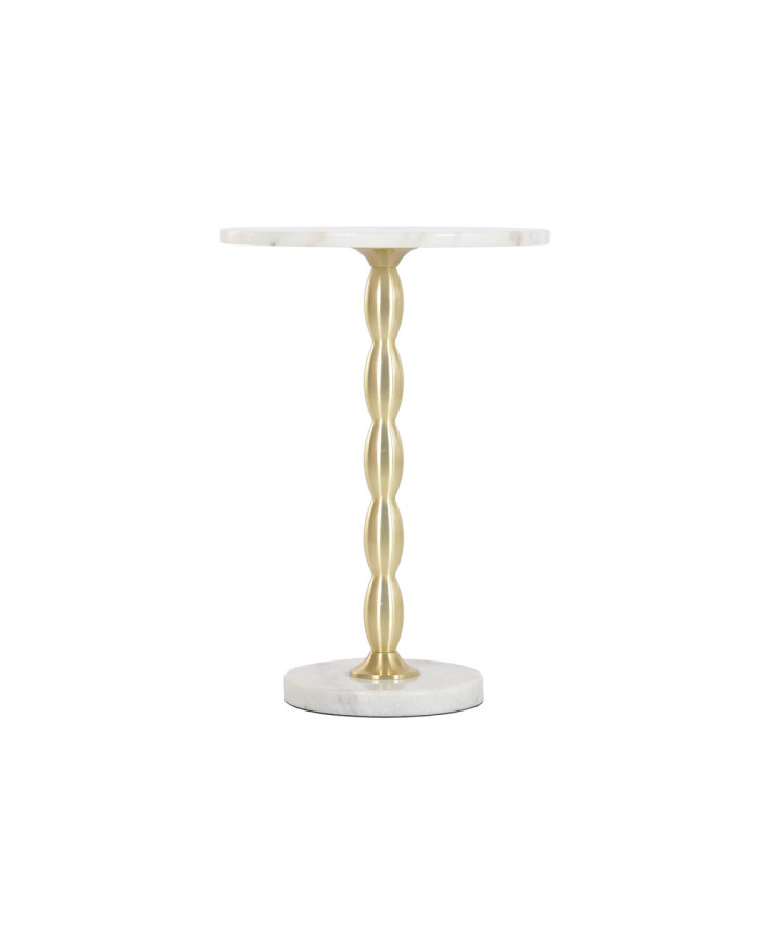 Side table Home ESPRIT White Golden 41 x 41 x 57 cm