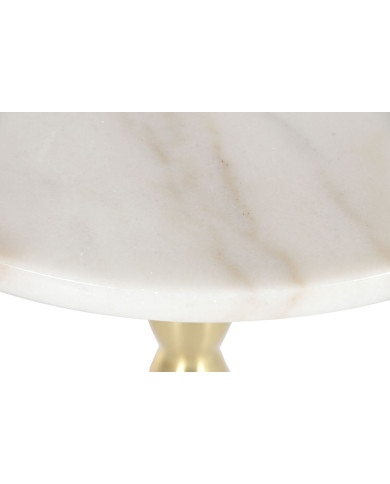 Side table Home ESPRIT White Golden 41 x 41 x 57 cm
