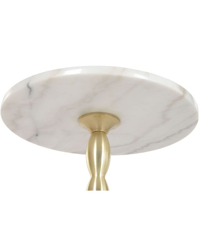 Side table Home ESPRIT White Golden 41 x 41 x 57 cm