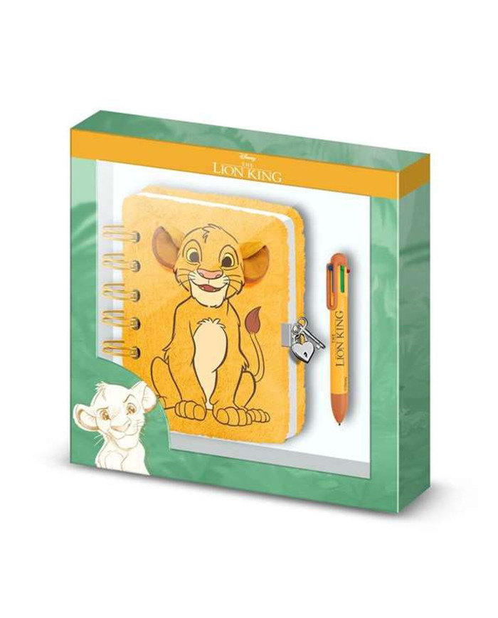 Spiral Notebook with Pen The Lion King Yellow 24 x 23 x 2,5 cm A5