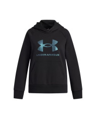 Hooded Sweatshirt for Girls Under Armour Rival Flc Shimmer Hdy Black