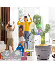 Rechargeable Dancing and Talking Cactus with Music and Multicoloured LED Cacxi InnovaGoods Green (Refurbished A)