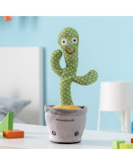 Rechargeable Dancing and Talking Cactus with Music and Multicoloured LED Cacxi InnovaGoods Green (Refurbished A)