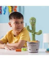 Rechargeable Dancing and Talking Cactus with Music and Multicoloured LED Cacxi InnovaGoods Green (Refurbished A)
