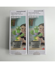 Rechargeable Dancing and Talking Cactus with Music and Multicoloured LED Cacxi InnovaGoods Green (Refurbished A)