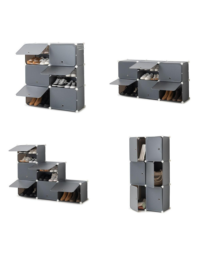 Portable Modular Shoe Cabinet InnovaGoods Grey (Refurbished A)