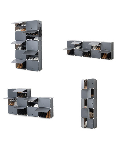 Portable Modular Shoe Cabinet InnovaGoods Grey (Refurbished A)