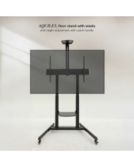 TV stand with wheels TooQ FS20406HM-B 60" 100" 120 kg 130 Kg (Refurbished A)