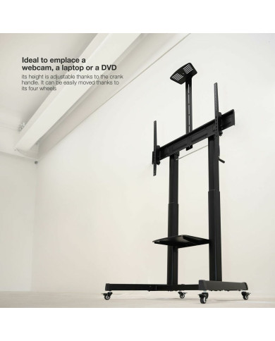 TV stand with wheels TooQ FS20406HM-B 60" 100" 120 kg 130 Kg (Refurbished A)