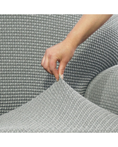 Left long arm chaise longue cover Sofaskins NIAGARA Grey (Refurbished B)
