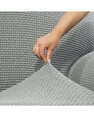 Left long arm chaise longue cover Sofaskins NIAGARA Grey (Refurbished B)