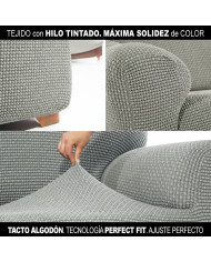 Left long arm chaise longue cover Sofaskins NIAGARA Grey (Refurbished B)