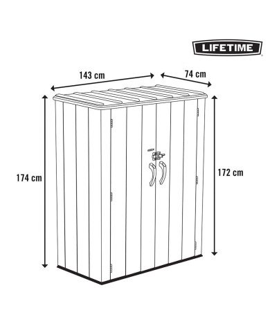 Storage furniture Lifetime Grey Plastic (Refurbished C)