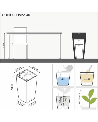 Planter Lechuza 13158 40 x 40 x 75 cm Board polypropylene Plastic Bucket