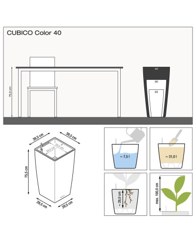 Planter Lechuza 13158 40 x 40 x 75 cm Board polypropylene Plastic Bucket