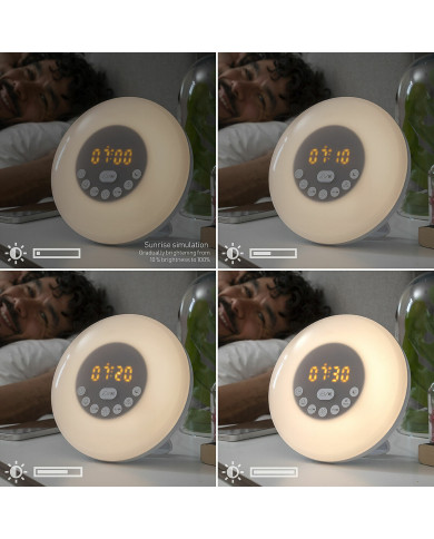 Rechargeable Sunrise Alarm Clock with Speaker Sunrilk InnovaGoods