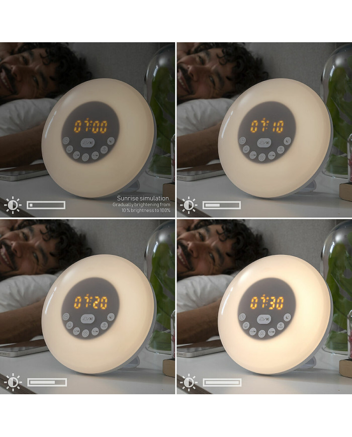 Rechargeable Sunrise Alarm Clock with Speaker Sunrilk InnovaGoods