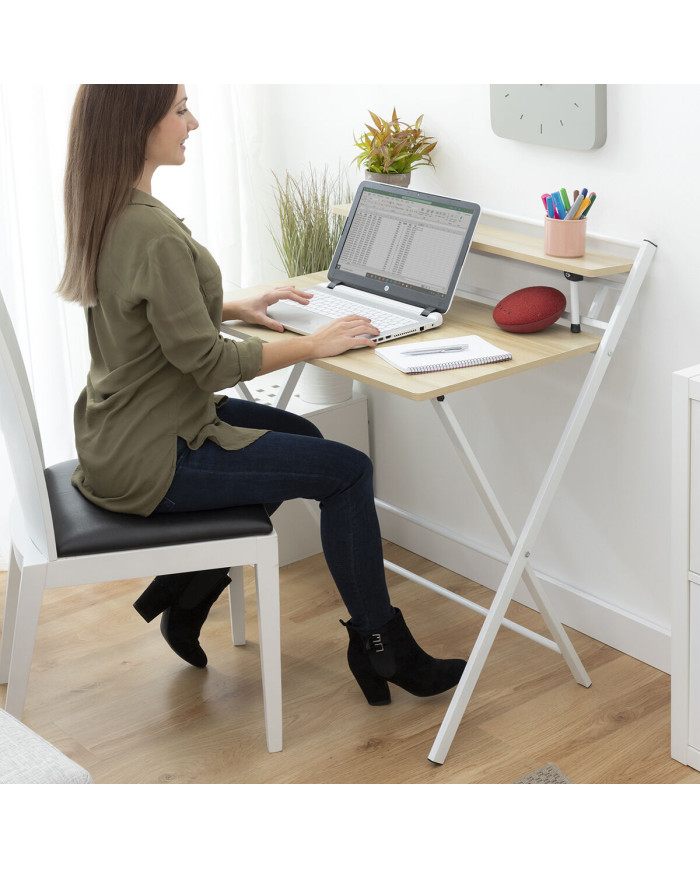 Folding Desk with Shelf Tablezy InnovaGoods