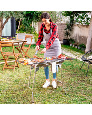 Stainless Steel Foldable Charcoal BBQ ExelQ InnovaGoods