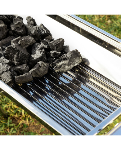 Stainless Steel Foldable Charcoal BBQ ExelQ InnovaGoods