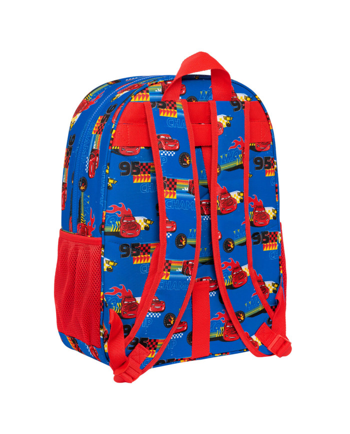 School Bag Cars Race ready Blue 33 x 42 x 14 cm
