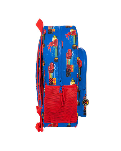 School Bag Cars Race ready Blue 33 x 42 x 14 cm