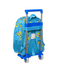 School Rucksack with Wheels Minions Minionstatic Blue (26 x 34 x 11 cm)