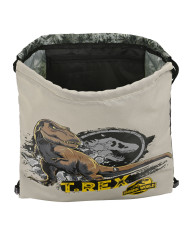 Backpack with Strings Jurassic World Warning Grey 35 x 40 x 1 cm