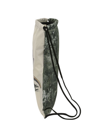 Backpack with Strings Jurassic World Warning Grey 35 x 40 x 1 cm