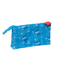 Double Carry-all Los Pitufos Blue 22 x 12 x 3 cm