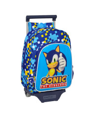 School Rucksack with Wheels Sonic Speed 26 x 34 x 11 cm Blue