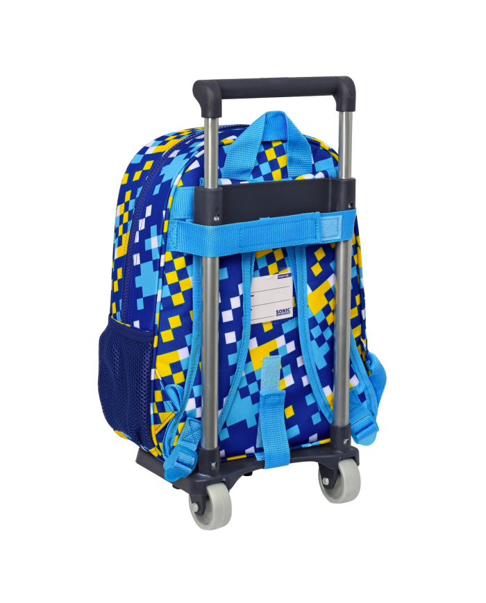 School Rucksack with Wheels Sonic Speed 26 x 34 x 11 cm Blue