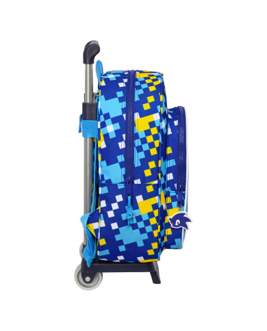 School Rucksack with Wheels Sonic Speed 26 x 34 x 11 cm Blue