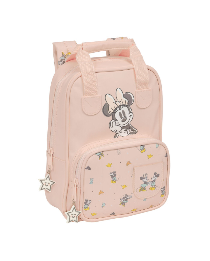 School Bag Minnie Mouse Baby Pink 20 x 28 x 8 cm