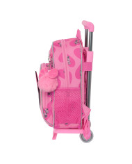 School Rucksack with Wheels Minnie Mouse Loving Pink 28 x 34 x 10 cm
