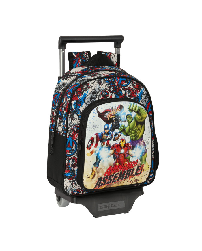 School Rucksack with Wheels The Avengers Forever Multicolour 27 x 33 x 10 cm