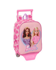 School Rucksack with Wheels Barbie Love Pink 22 x 27 x 10 cm