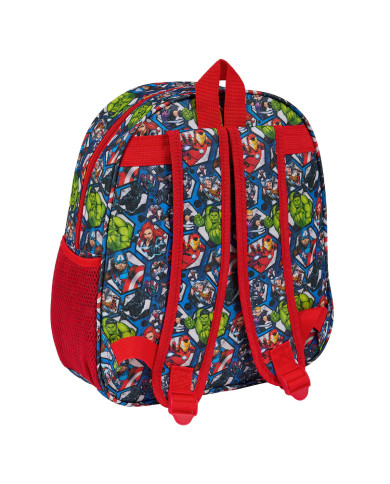 School Bag The Avengers Black Red 27 x 33 x 10 cm