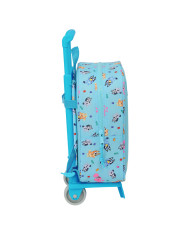 School Rucksack with Wheels Bluey Sky blue 22 x 27 x 10 cm