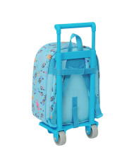 School Rucksack with Wheels Bluey Sky blue 22 x 27 x 10 cm