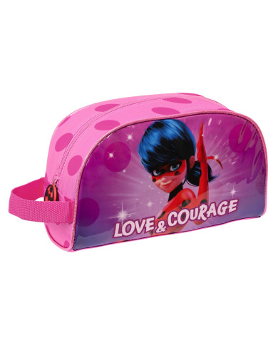 School Toilet Bag Lady Bug Fuchsia 26 x 16 x 9 cm