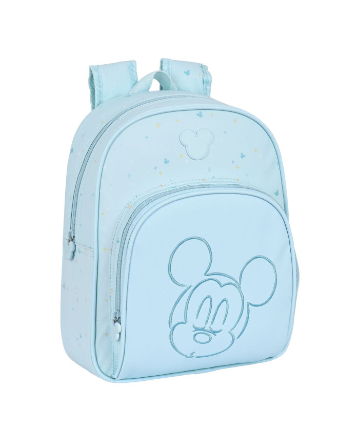 School Bag Mickey Mouse Clubhouse Baby Light Blue 28 x 34 x 10 cm