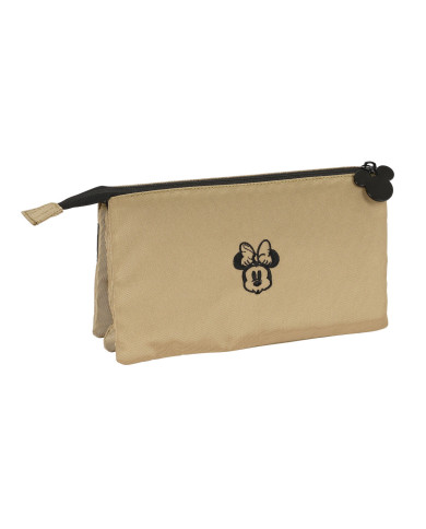 Triple Carry-all Minnie Mouse Premium Beige (22 x 12 x 3 cm)