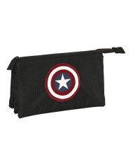 Triple Carry-all Capitán América Black (22 x 12 x 3 cm)