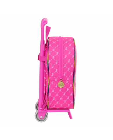 School Rucksack with Wheels Rainbow High Fuchsia (22 x 28 x 10 cm)