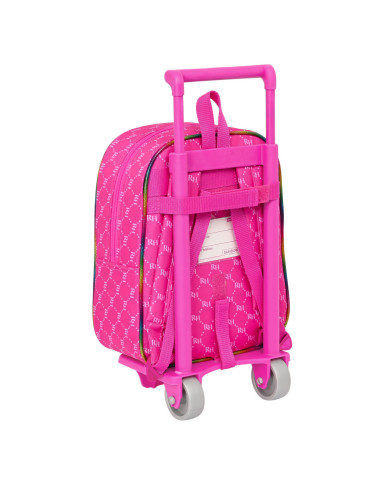 School Rucksack with Wheels Rainbow High Fuchsia (22 x 28 x 10 cm)