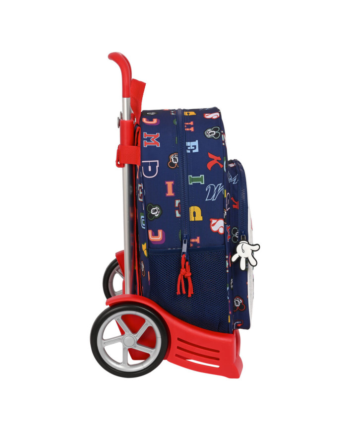School Rucksack with Wheels Mickey Mouse Clubhouse Only one Navy Blue 33 x 42 x 14 cm