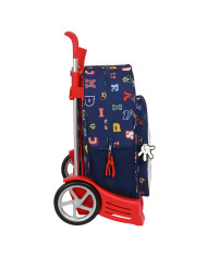 School Rucksack with Wheels Mickey Mouse Clubhouse Only one Navy Blue 33 x 42 x 14 cm